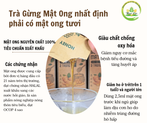 Trà Gừng Hữu Cơ & Mật Ong Tươi 2 trong 1 - Ảnh 5