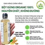 Bột Gừng Hữu Cơ nguyên chất Thiện Bảo - Chứng nhận organic Mỹ,Nhật, Châu Âu.