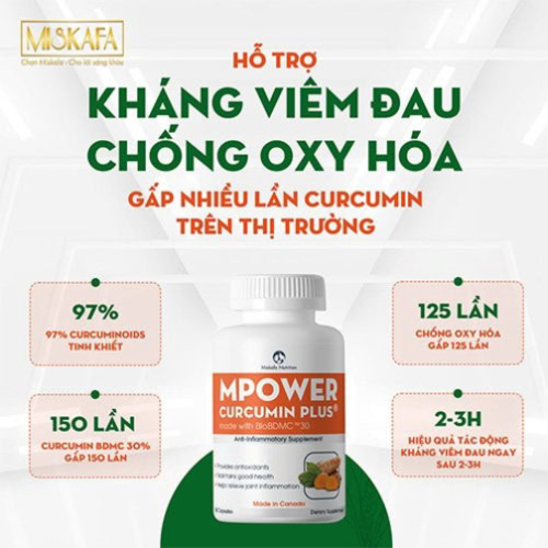 Combo 03 hộp Thực phẩm bảo vệ sức khỏe MPOWER CURCUMIN PLUS - Ảnh 5