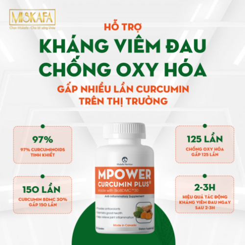 Combo 05 hộp Thực phẩm bảo vệ sức khỏe MPOWER CURCUMIN PLUS - Ảnh 3