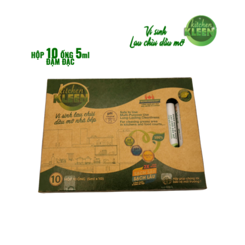 Hộp vi sinh lau chùi dầu mỡ Kitchen Kleen (10 ống 5ml) - Ảnh 3