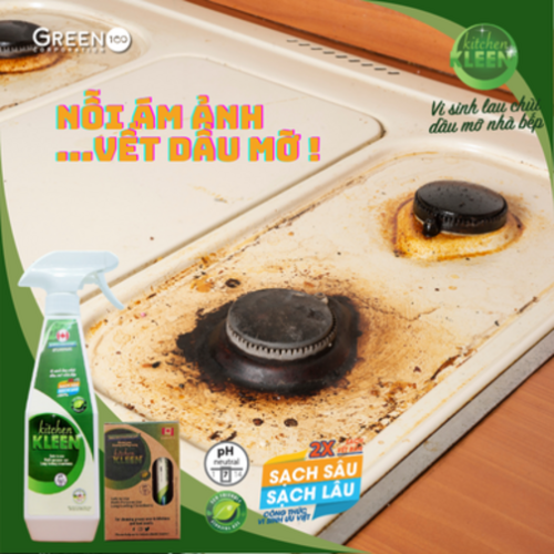 Bộ vi sinh lau chùi dầu mỡ Kitchen Kleen (01 Chai 500ml + 03 ống 5ml) - Ảnh 7