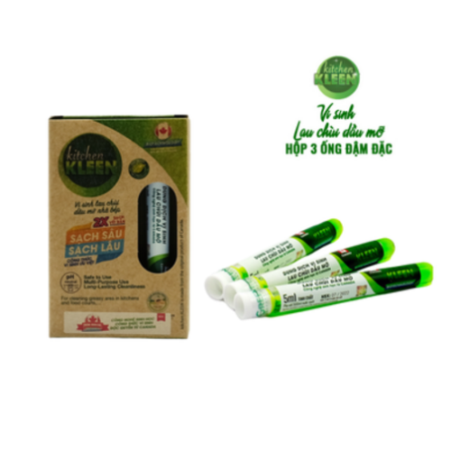 Hộp vi sinh lau chùi dầu mỡ Kitchen Kleen (03 ống 5ml) - Ảnh 3