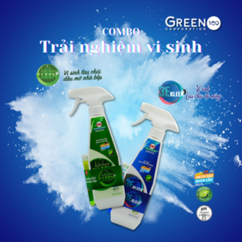 Combo trải nghiệm vi sinh lau chùi dầu mỡ kitchen KLEEN - vi sinh lau chùi đa năng 3E KLEEN - Ảnh 4
