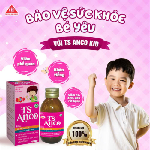 Thực phẩm bảo vệ sức khỏe TS Anco Kid hỗ trợ giảm ho, Đờm, Đau rát họng - Ảnh 3