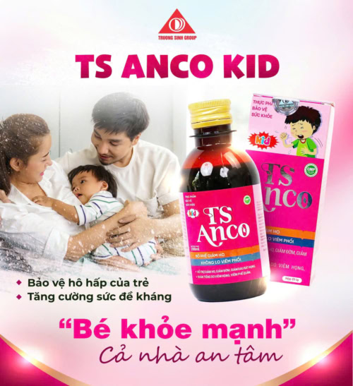 Thực phẩm bảo vệ sức khỏe TS Anco Kid hỗ trợ giảm ho, Đờm, Đau rát họng - Ảnh 4
