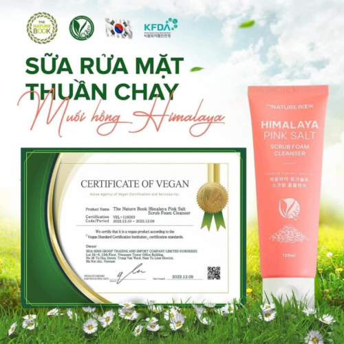 Sữa Rửa Mặt Muối Hồng Himalaya The Nature Book Hàn Quốc - Ảnh 6