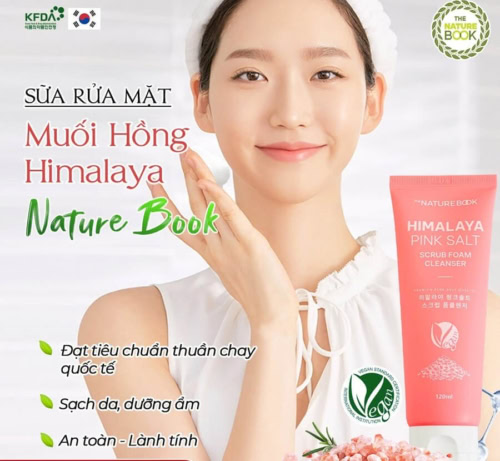 Sữa Rửa Mặt Muối Hồng Himalaya The Nature Book Hàn Quốc - Ảnh 2