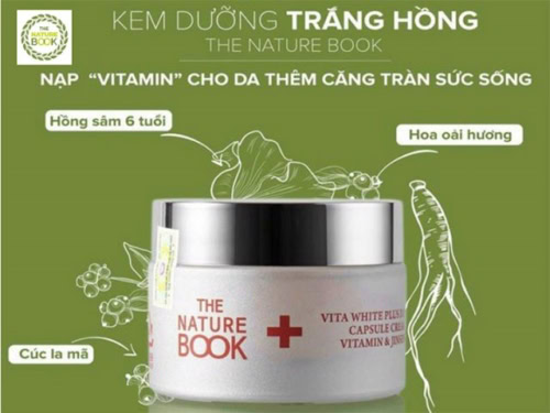 Kem Dưỡng Trắng Da Kết Hợp Nhân Sâm The Nature Book Hàn Quốc - Ảnh 3