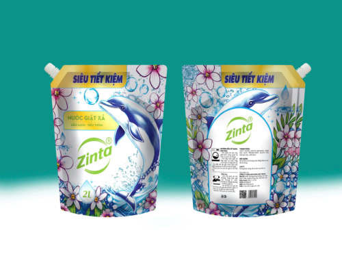 1 Thùng Nước Giặt Xả ZINTA Thế Hệ Mới 2in1 (5 Túi 3L Siêu Tiết Kiệm) - Ảnh 1