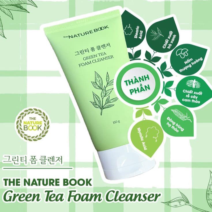 Sữa Rửa Mặt Trà Xanh The Nature Book Hàn Quốc - Image 3