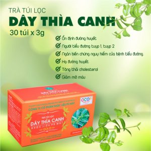 Trà dược liệu túi lọc Dây Thìa Canh giúp ổn định đường huyết, giảm mỡ máu