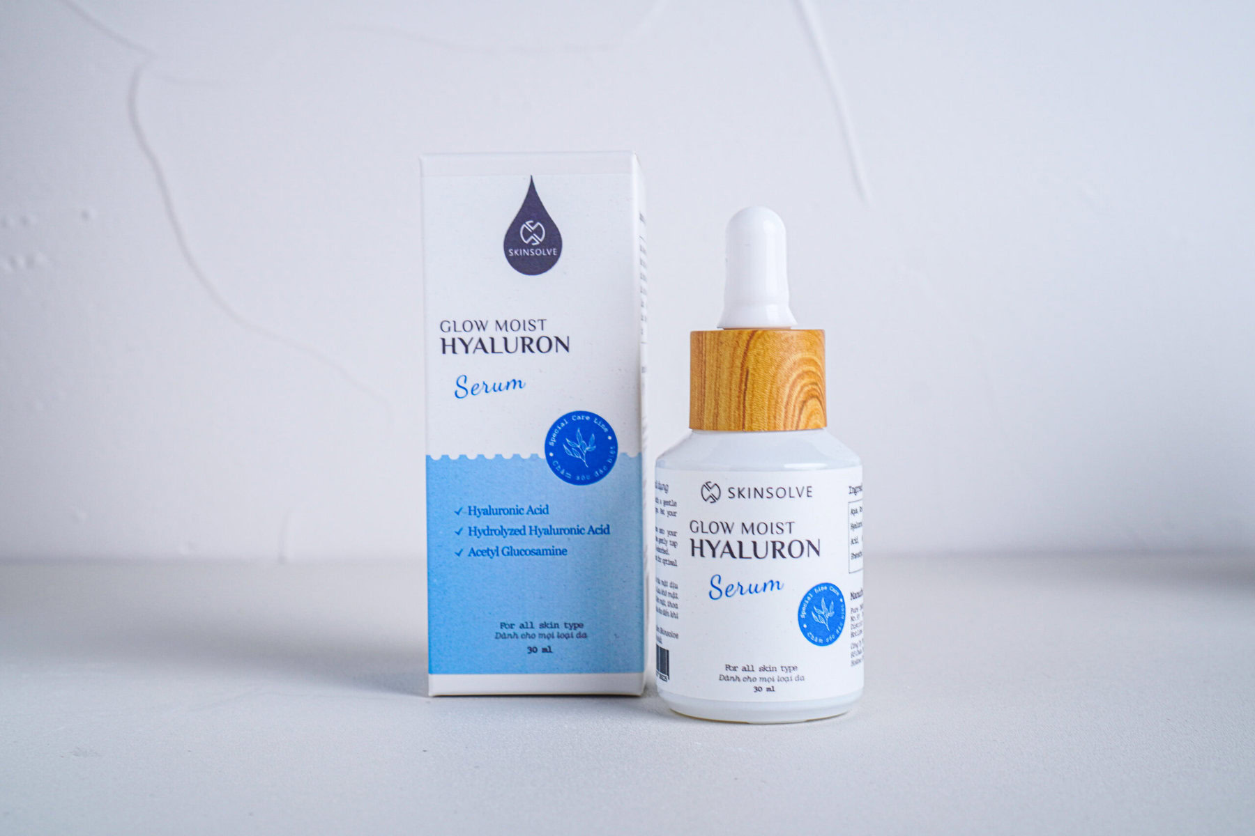 Glow moist hyaluron serum (cấp nước tầng sâu, căng bóng da)