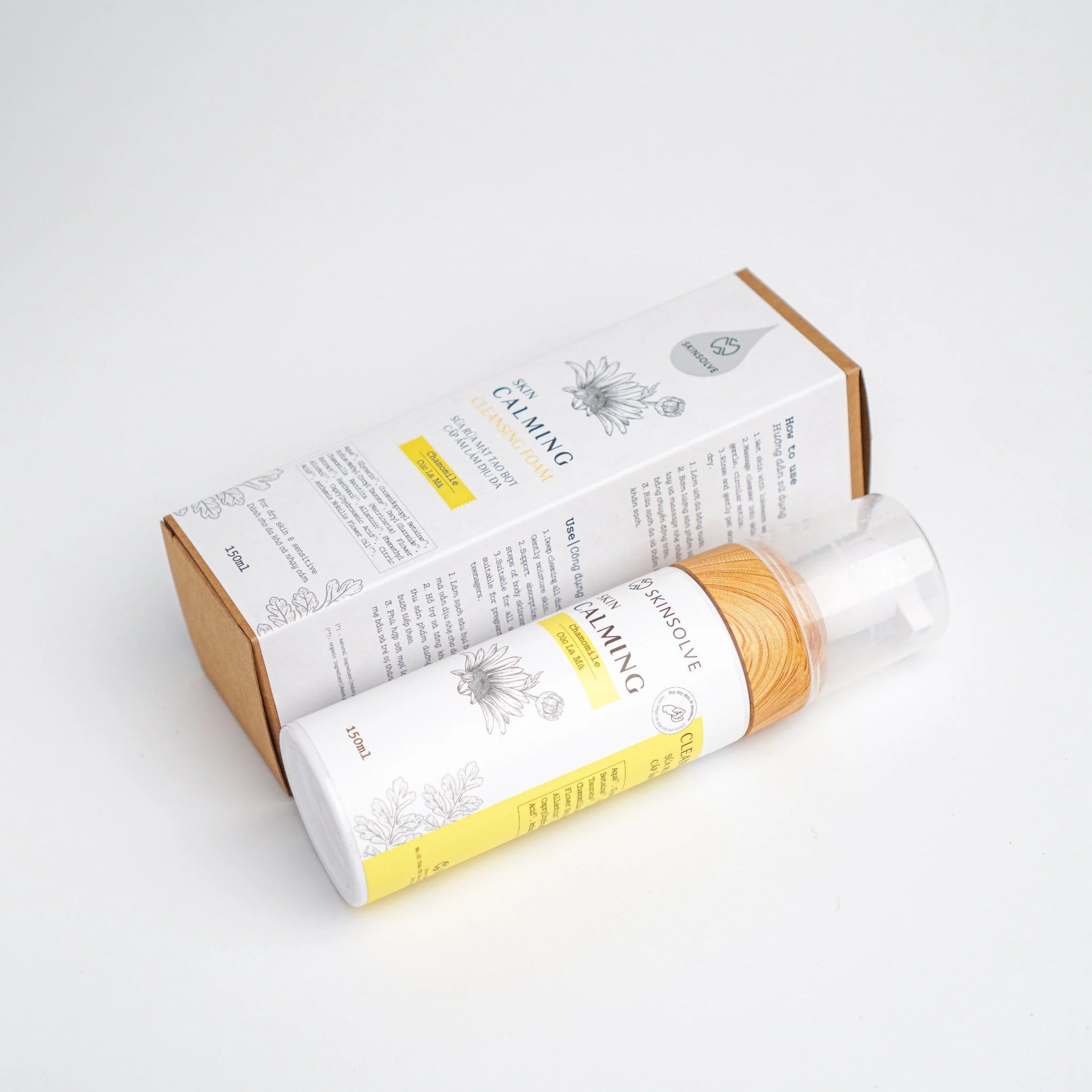 Sữa rửa mặt tạo bọt Cúc làm dịu da 150ml - Skin Calming Cleasing Foam (Chamomile) - Image 5