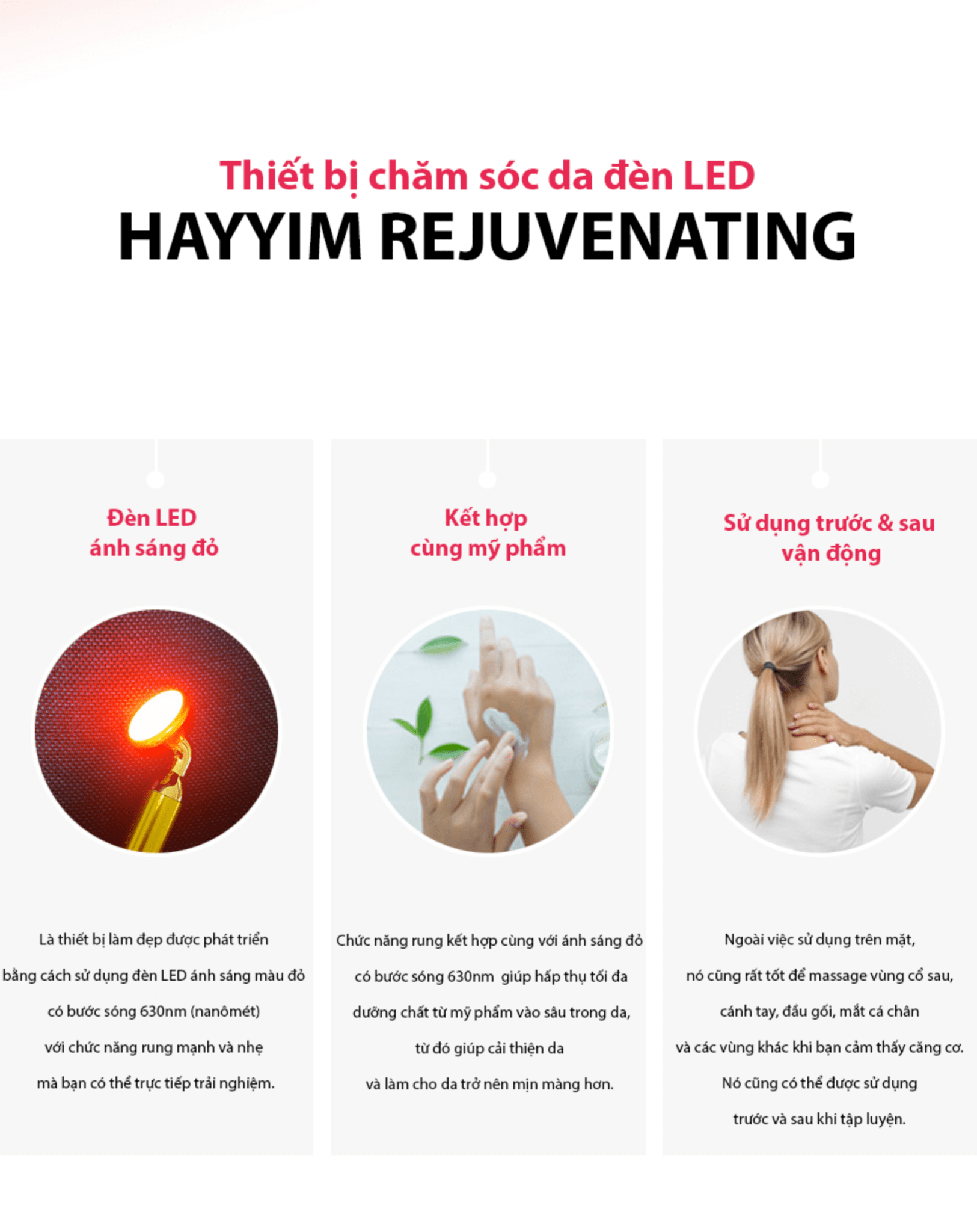 Thiết Bị Chăm Sóc Da đèn LED HAYYIM REJUVENATING - Image 3