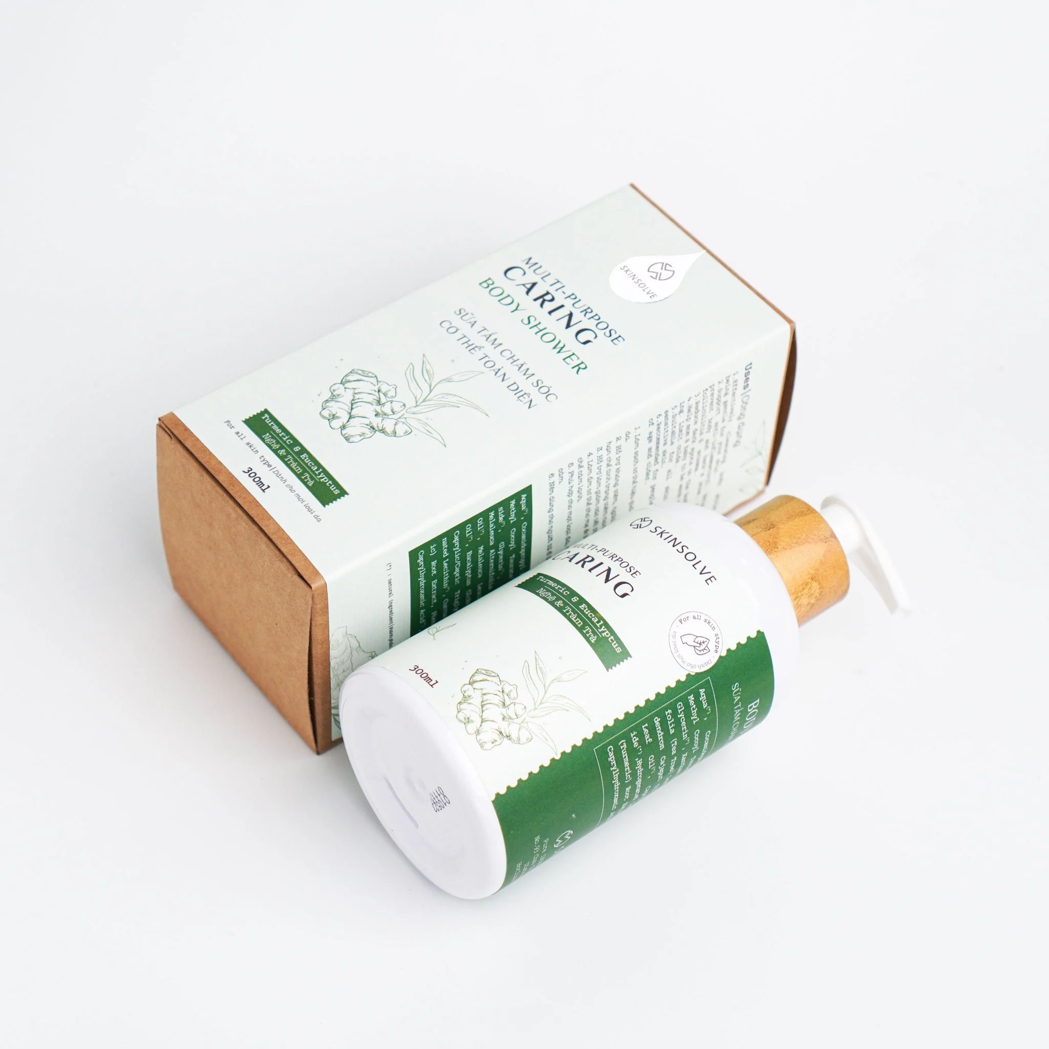 Sữa tắm giảm viêm từ Tràm Trà & Nghệ 300ml / Multi - Purpore Caring Body Shower - Image 5