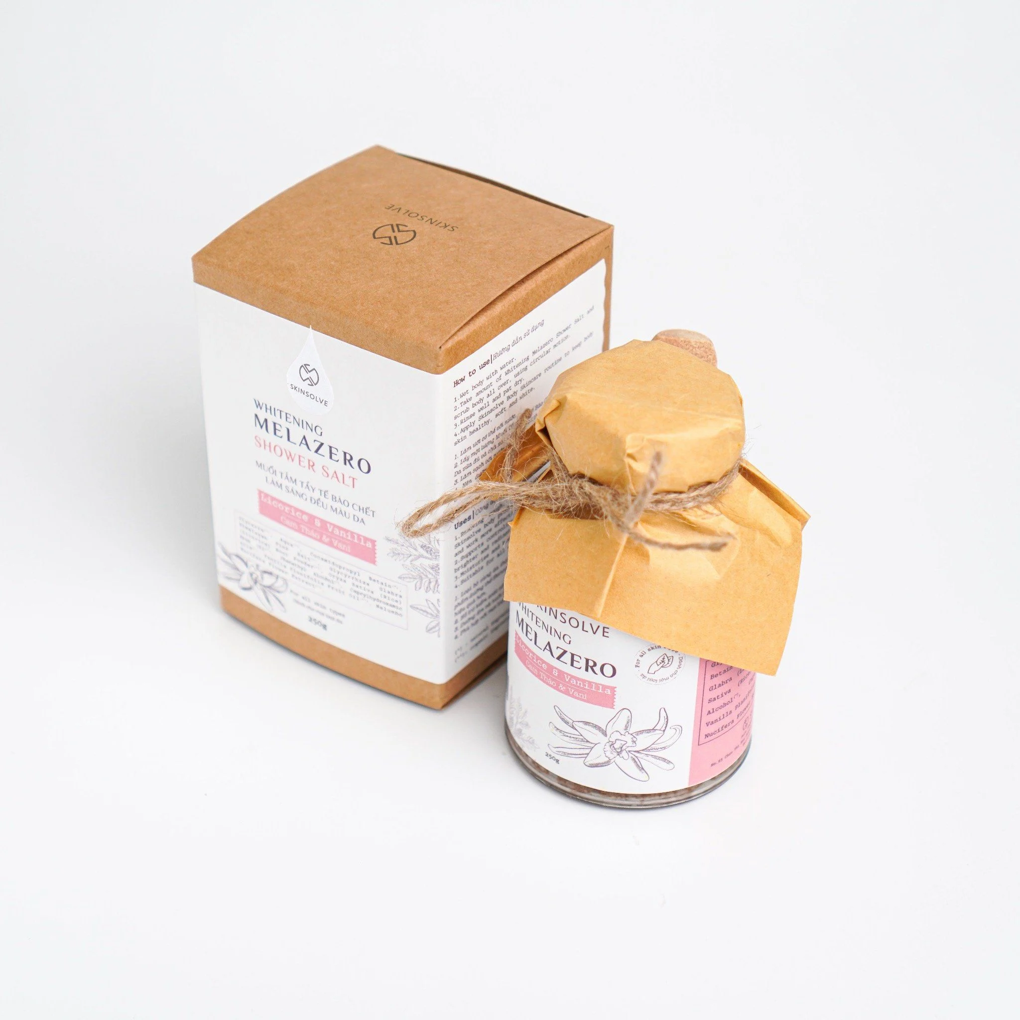 Muối tắm làm sáng điều màu da 250gr - Melazero Shower Salt - Image 5