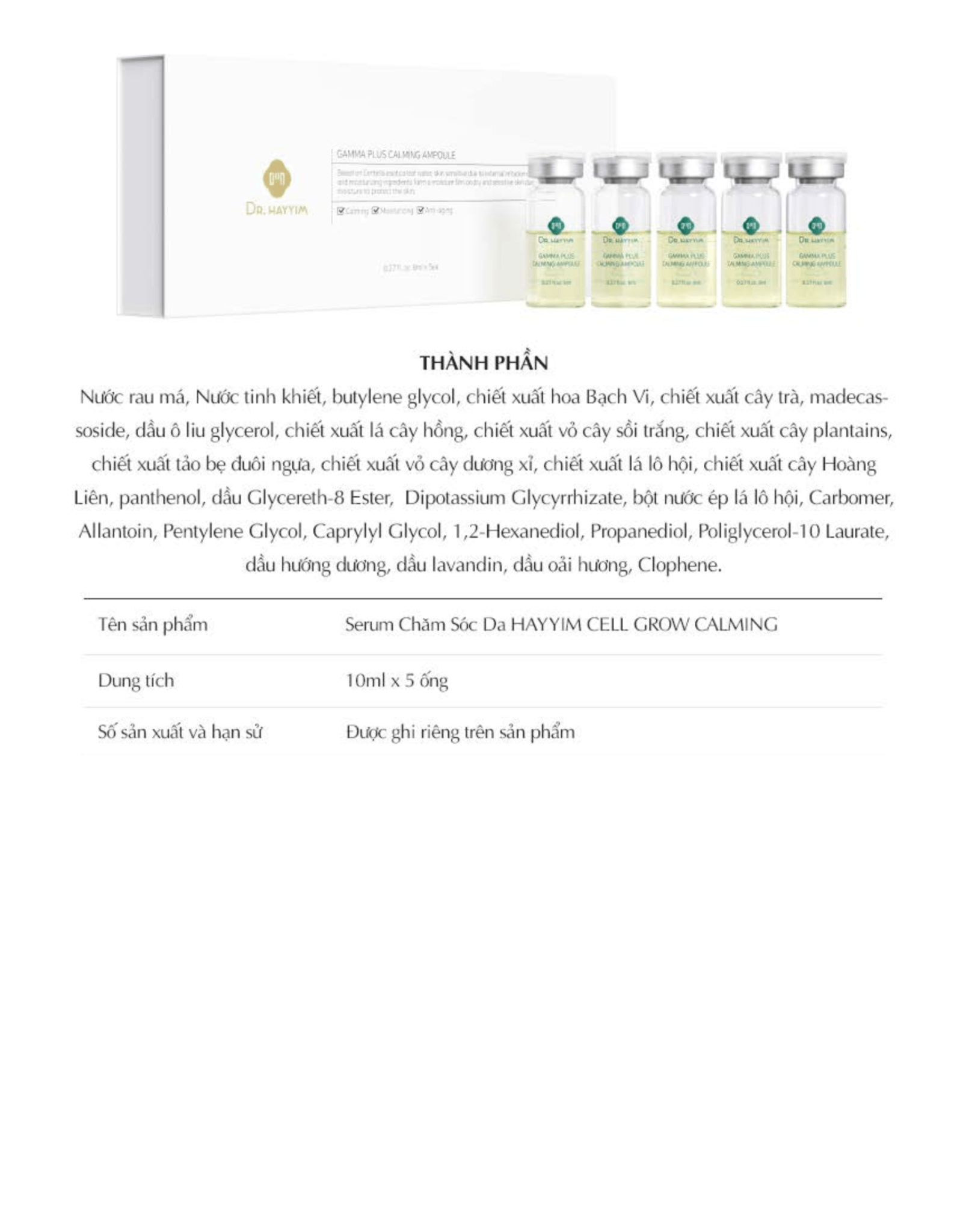 Serum chăm sóc DA HAYYIM CELL GROW CALMING - Image 5