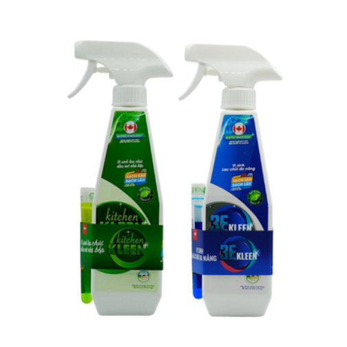 Combo trải nghiệm vi sinh lau chùi dầu mỡ kitchen KLEEN - vi sinh lau chùi đa năng 3E KLEEN