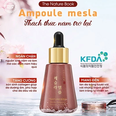 Tinh chất The Nature Book Mesla Ampoule Hàn Quốc dưỡng trắng, - Image 8
