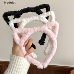 Băng đô tai thỏ lông nhung xinh xắn dễ thương