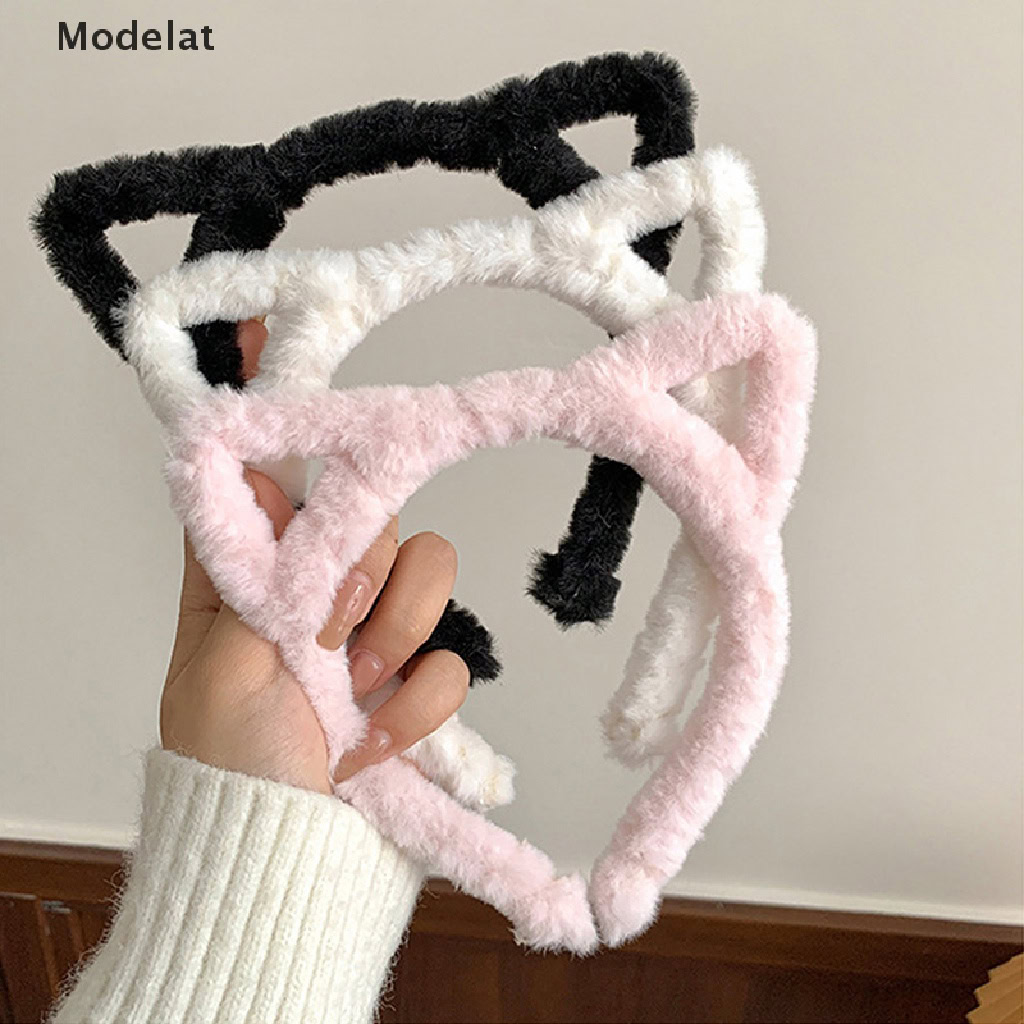 Băng đô tai thỏ lông nhung xinh xắn dễ thương