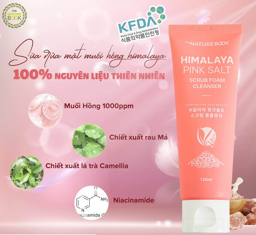 Sữa Rửa Mặt Muối Hồng Himalaya The Nature Book Hàn Quốc - Image 5
