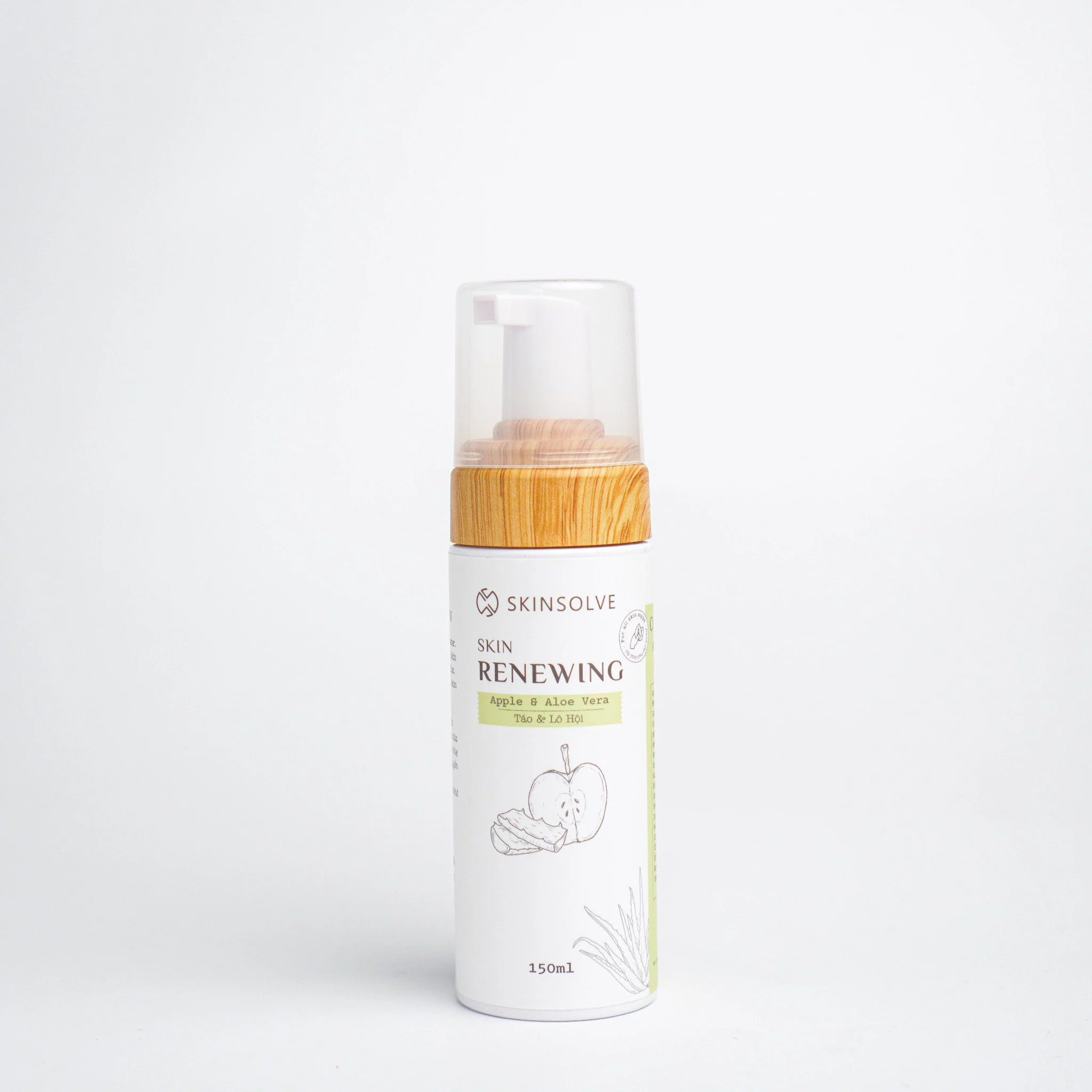 Sữa rửa mặt tạo bọt thanh lọc và làm sạch sâu da từ Táo & Lô Hội 150ml - Skin Renewing Cleansing Foam (Apple & Aloe Vera) - Image 2