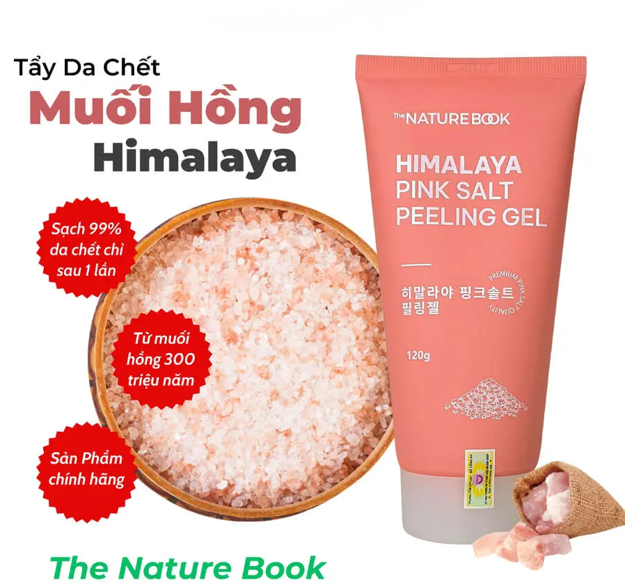 Gel Tẩy Da Chết Muối Hồng Himalaya The Nature Book Hàn Quốc - Image 2