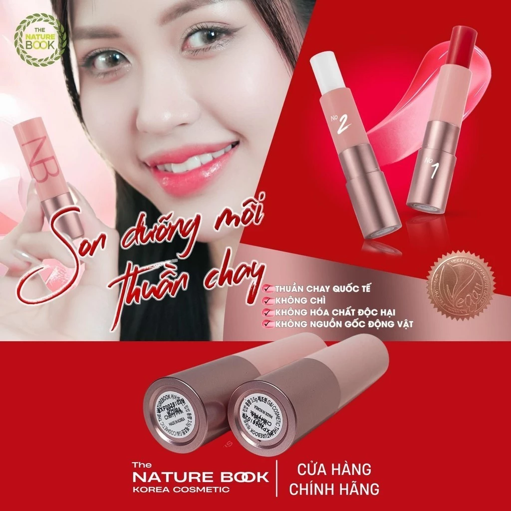 Son Dưỡng Môi The Nature Book Hàn Quốc Chính Hãng - Image 2
