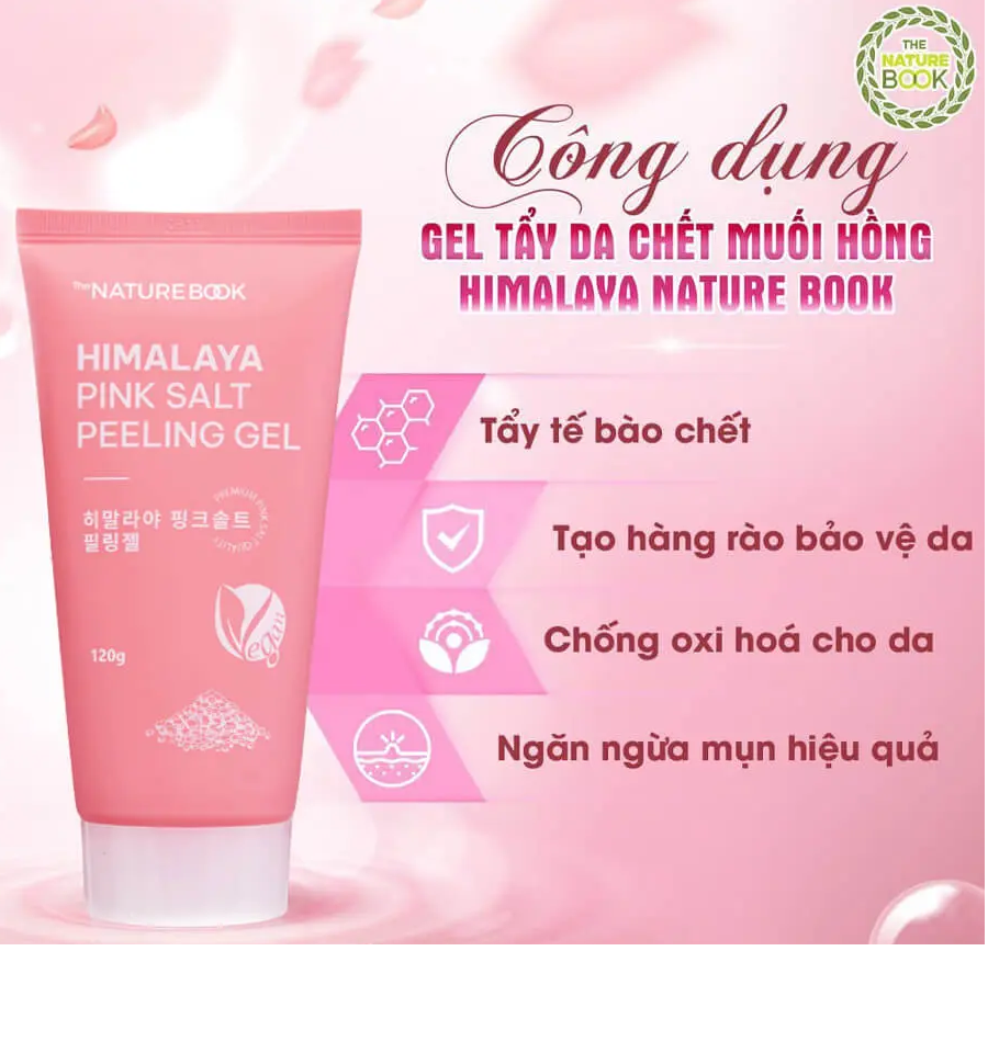 Gel Tẩy Da Chết Muối Hồng Himalaya The Nature Book Hàn Quốc - Image 6