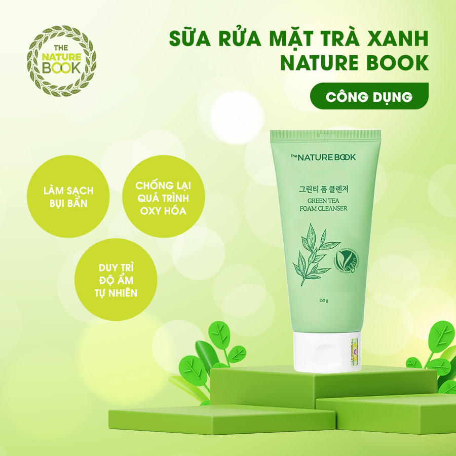 Sữa Rửa Mặt Trà Xanh The Nature Book Hàn Quốc - Image 4