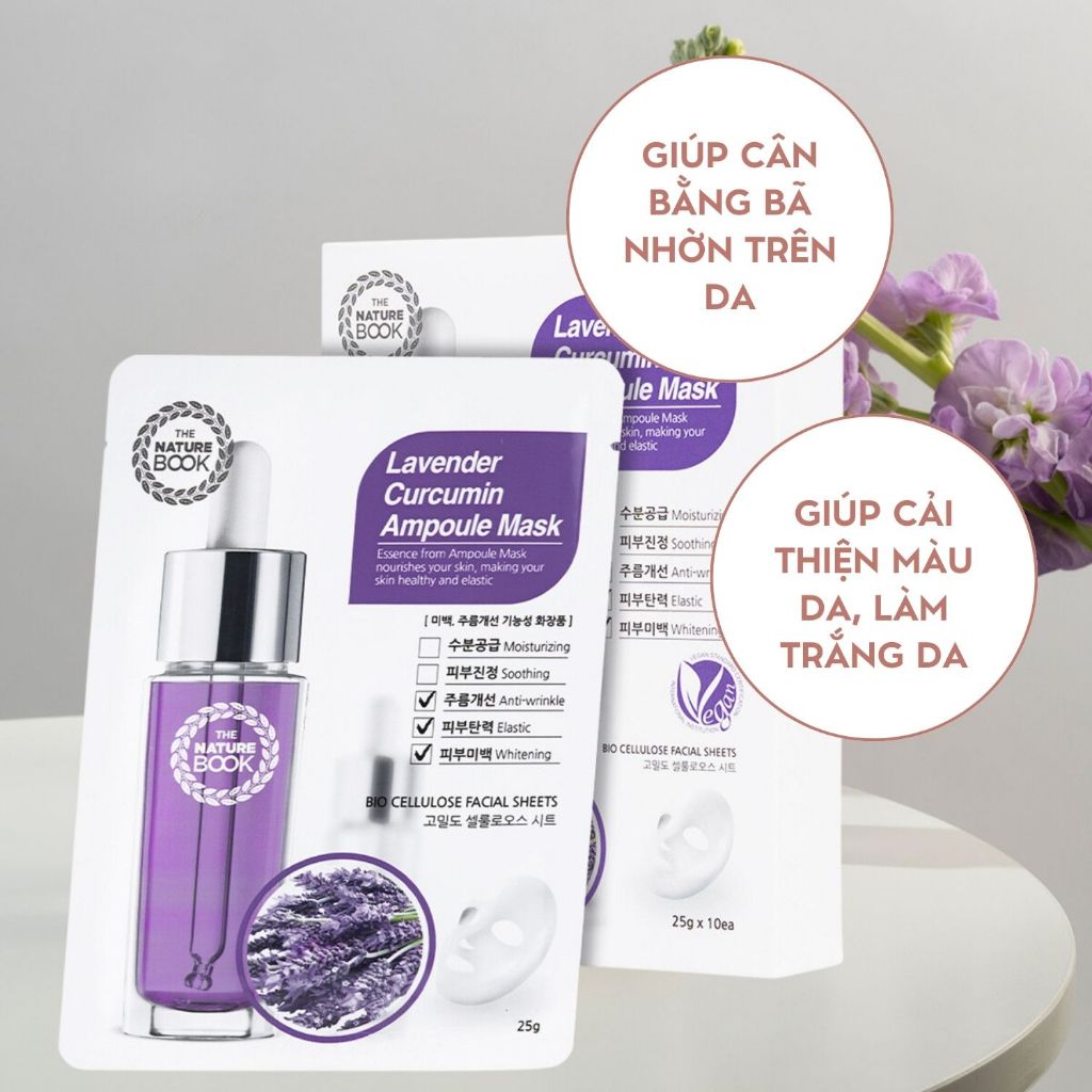 Mặt Nạ Dưỡng Trắng Chống Nhăn Hoa Oải Hương The Nature Book - Image 5