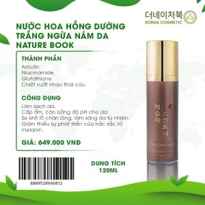 Nước Hoa Hồng Dưỡng Trắng Ngừa Nám Da The Nature Book Hàn Quốc