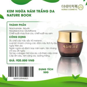 Kem Ngừa Nám Dưỡng Trắng Da The Nature Book Hàn Quốc