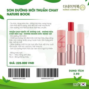 Son Dưỡng Môi The Nature Book Hàn Quốc Chính Hãng