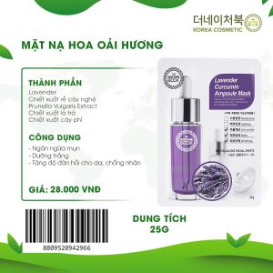 Mặt Nạ Dưỡng Trắng Chống Nhăn Hoa Oải Hương The Nature Book