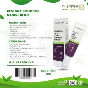Kem Ngừa Mụn Dưỡng Ẩm Hanbang AC Nature Book