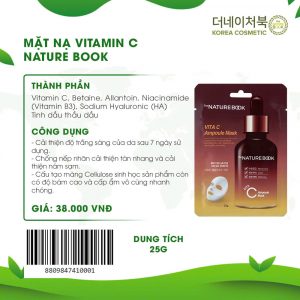 Mặt Nạ Dưỡng Trắng Chuyên Sâu Vitamin C The Nature Book Hàn Quốc