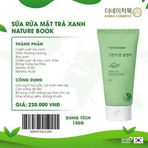 Sữa Rửa Mặt Trà Xanh The Nature Book Hàn Quốc