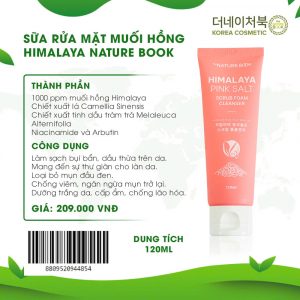 Sữa Rửa Mặt Muối Hồng Himalaya The Nature Book Hàn Quốc