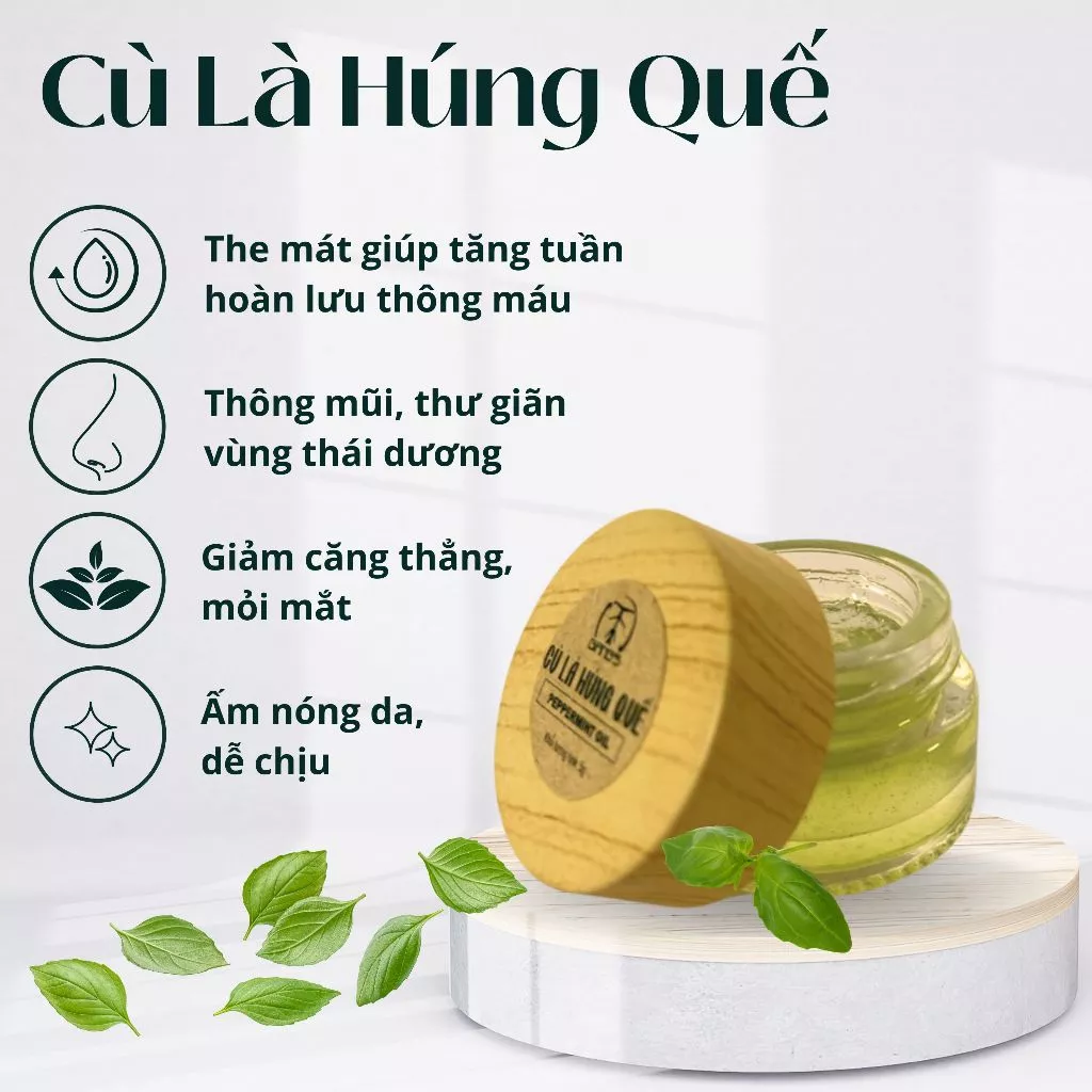 Dầu Cù Là Húng Quế 20gram | Dầu Cù Là dịu nhẹ thông mũi giảm căng thẳng hiệu quả - Image 3