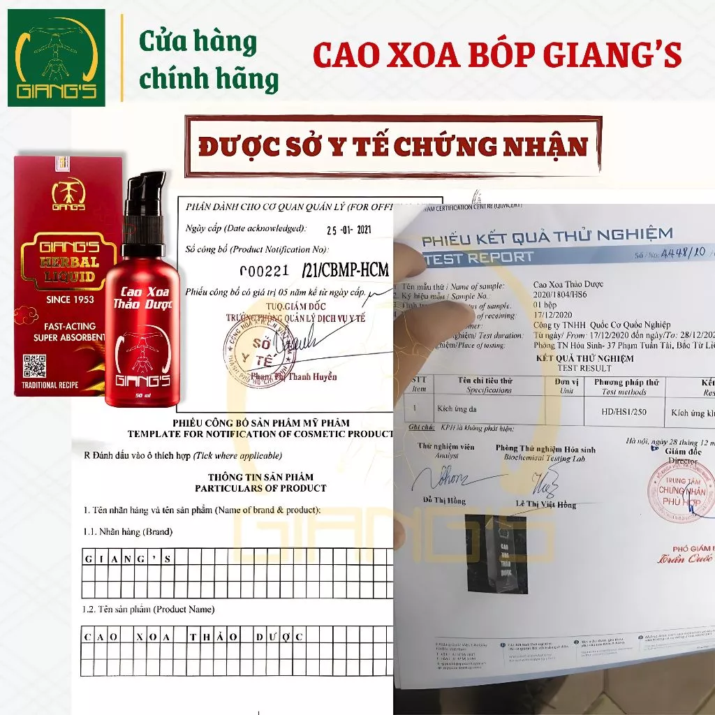 Cao xoa Thảo dược Giang's Hiệu quả nhanh - Hấp thụ tốt - Image 4