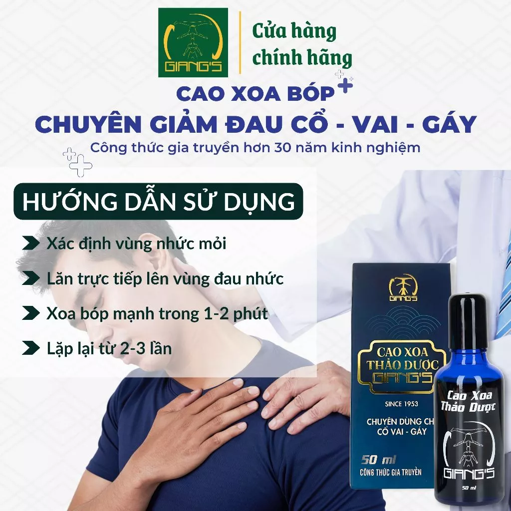 Cao xoa Thảo dược Giang's chuyên dùng cho Cổ - Vai - Gáy - Image 6