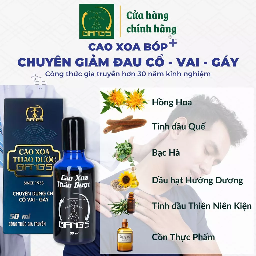 Cao xoa Thảo dược Giang's chuyên dùng cho Cổ - Vai - Gáy - Image 3