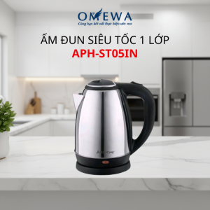Ấm Đun Nước Siêu Tốc 1 Lớp APH-ST05IN 1.8 Lít Công Suất 1500W An Toàn Tiện Lợi