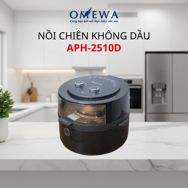 Nồi Chiên Không Dầu 8L 1400W APH-2510D Điều Chỉnh Nhiệt Đa Năng