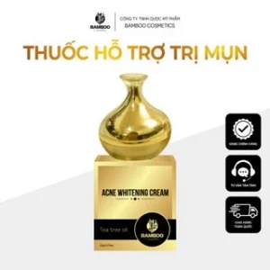 Kem Mụn Bamboo Acne Whitening Cream Mờ Thâm, Dưỡng Trắng Da, Hỗ Trợ Giảm Mụn