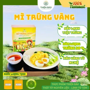 Mỳ Trứng Vàng Thiện Bảo 250g – Mì Tươi Sấy Lạnh | Không Chất Bảo Quản | Mì Trứng Ngon Chuẩn Vị Nhà Làm