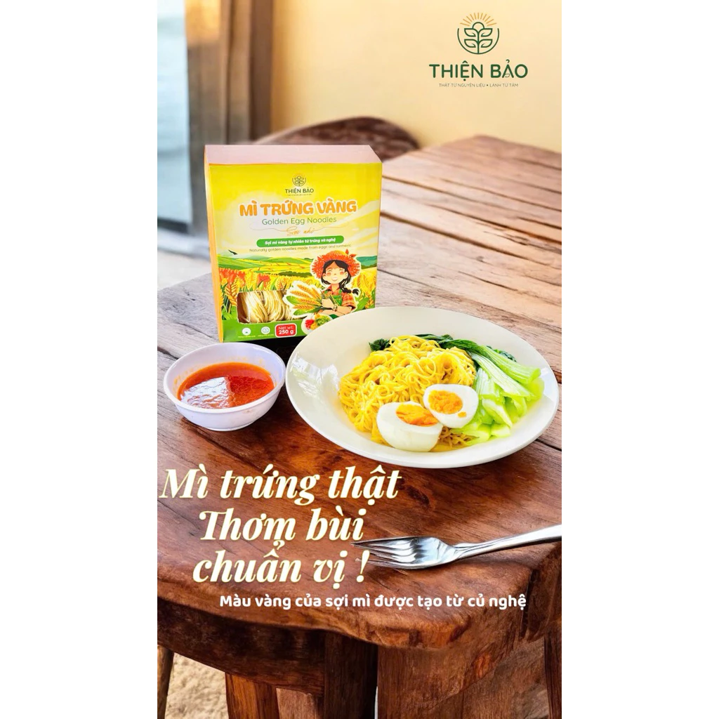 Mỳ Trứng Vàng Thiện Bảo 250g – Mì Tươi Sấy Lạnh | Không Chất Bảo Quản | Mì Trứng Ngon Chuẩn Vị Nhà Làm - Image 9